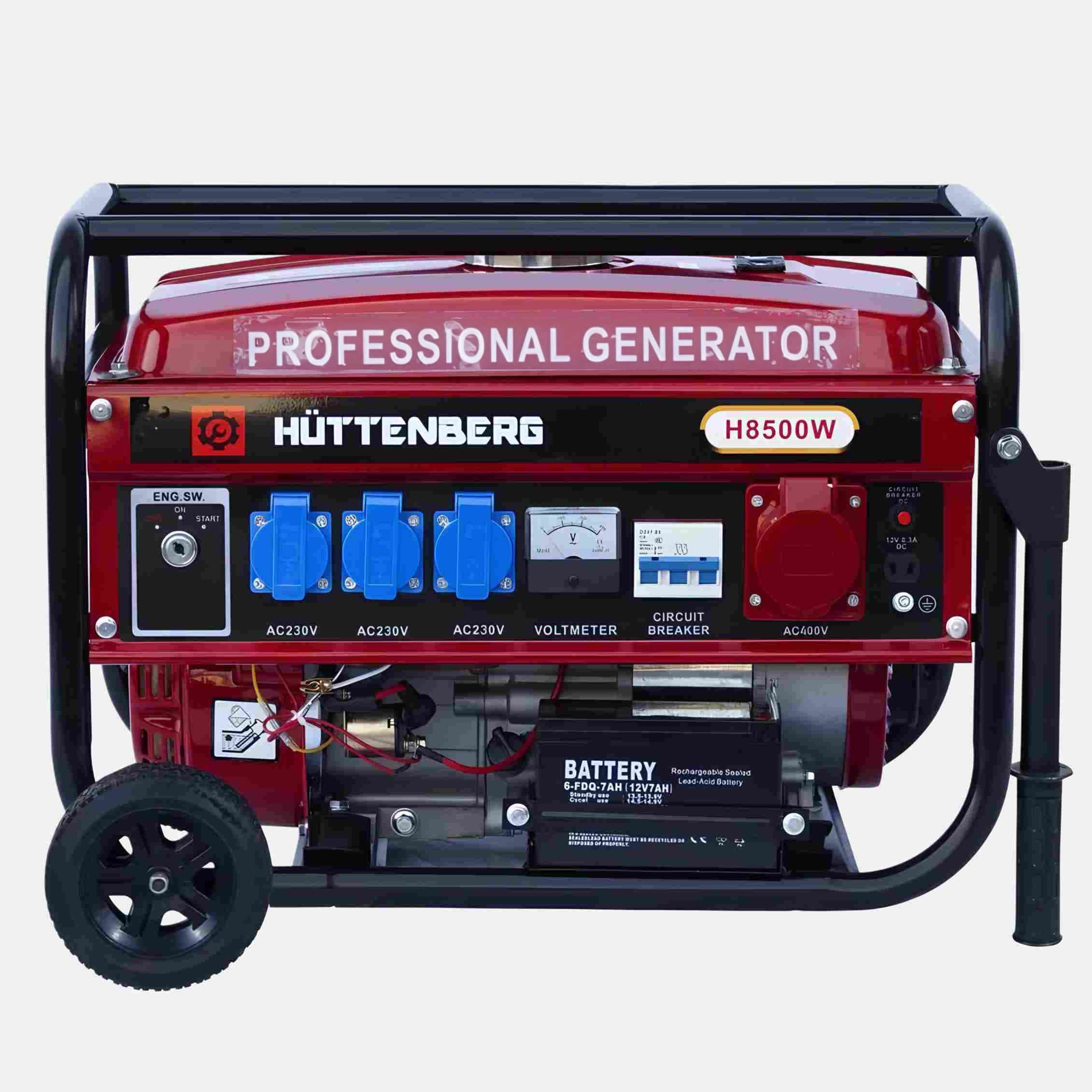Generatore di Corrente H-8500W Avviamento Elettrico con Batteria